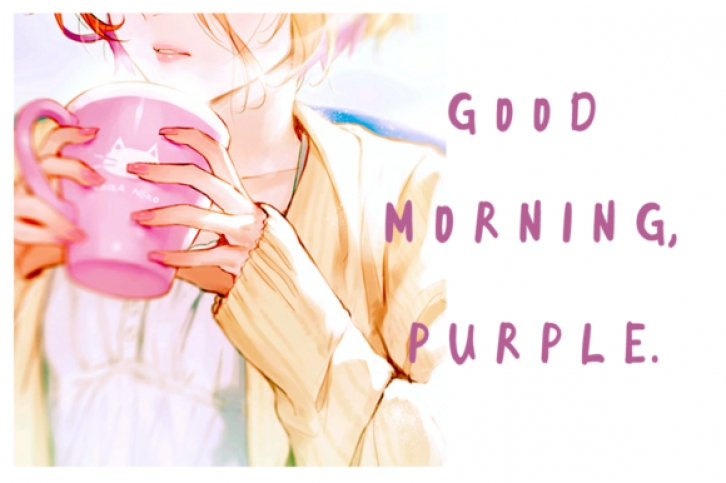 Good Morning Purple font preview