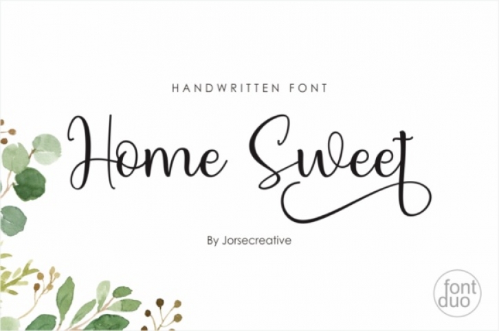 Home Sweet font preview