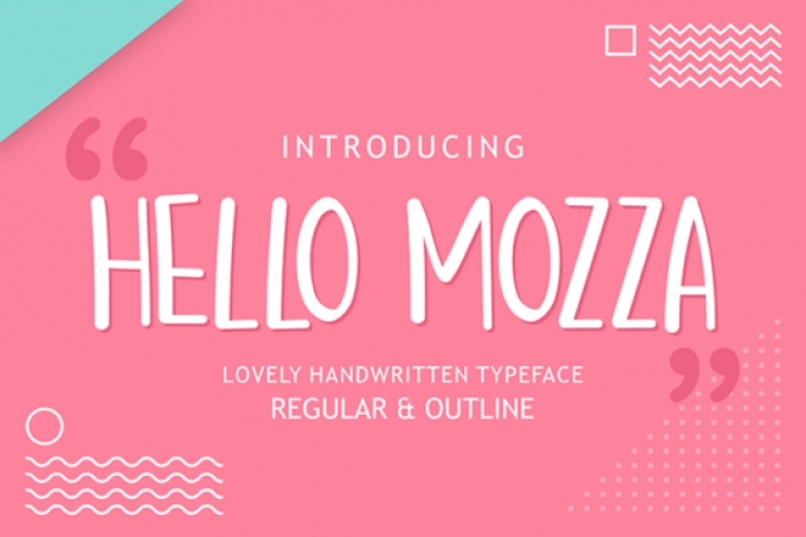 Hello Mozza font preview