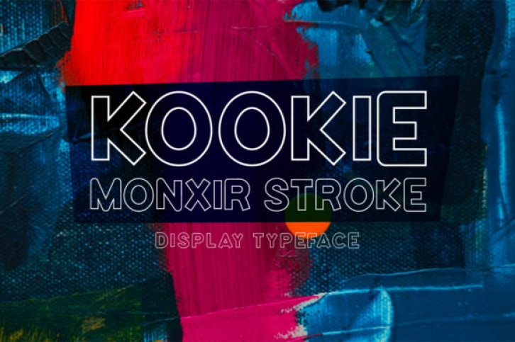 Kookie Monxir Stroke font preview