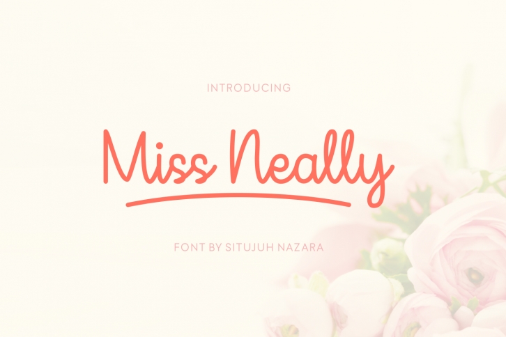 Miss Neally font preview