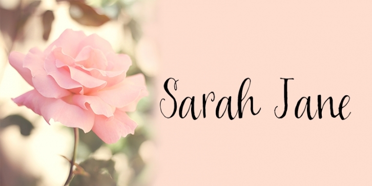 Sarah Jane font preview