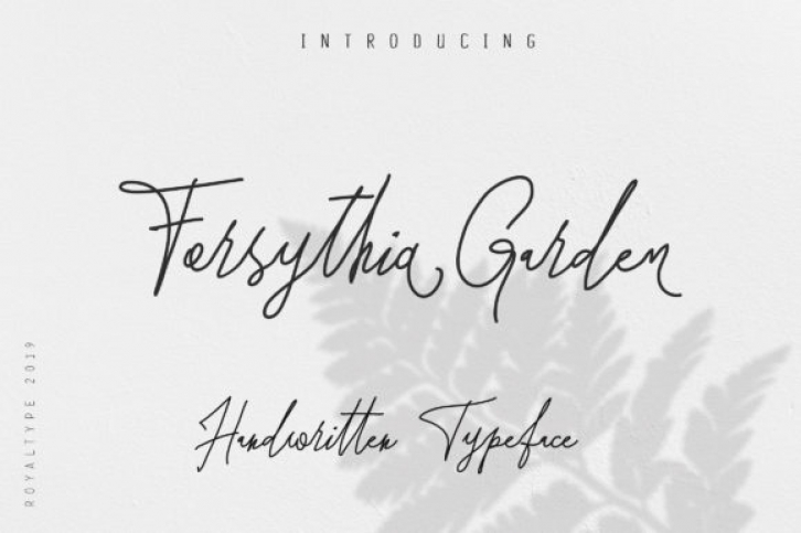 Forsythia Garden font preview