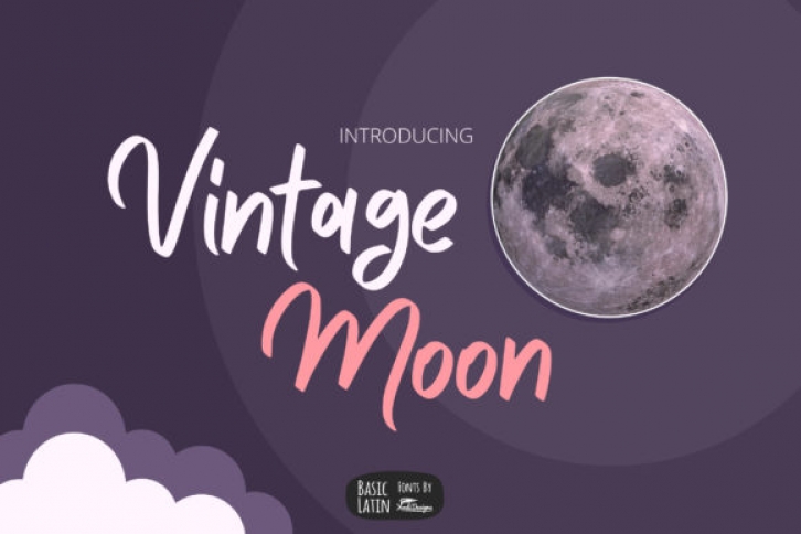 Vintage Moon font preview