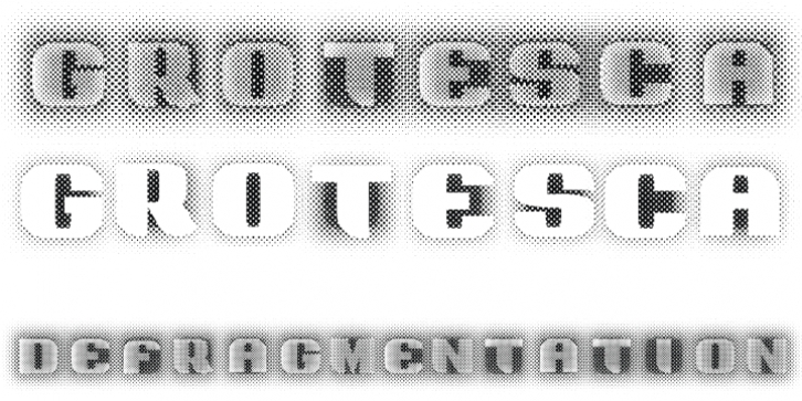 Grotesca Defragmentation font preview
