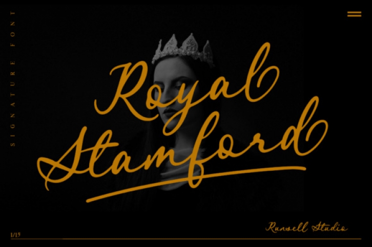 Royal Stamford font preview