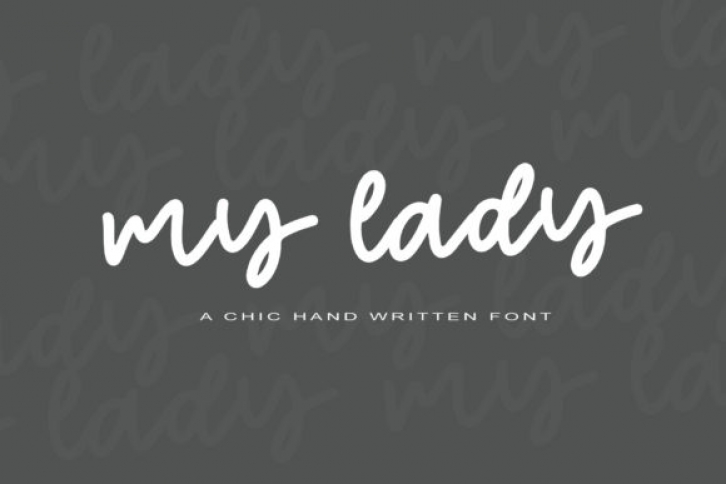 My Lady font preview