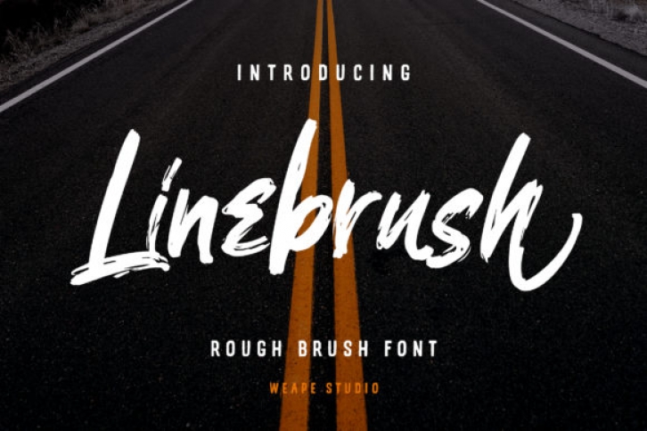 Linebrush font preview