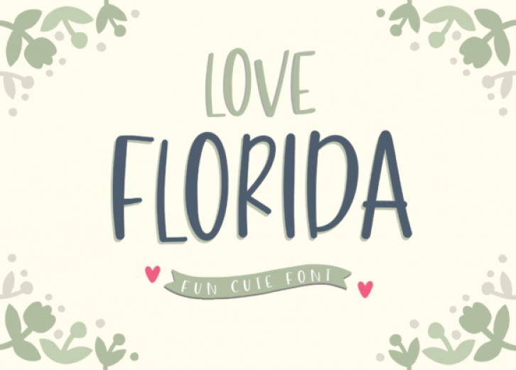 Love Florida font preview