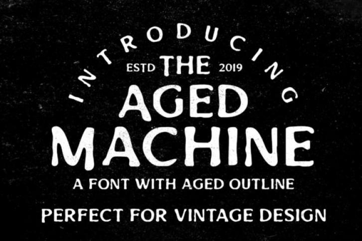 Aged Machine font preview