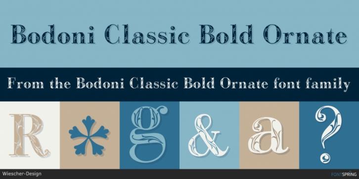 Bodoni Classic Bold Ornate font preview