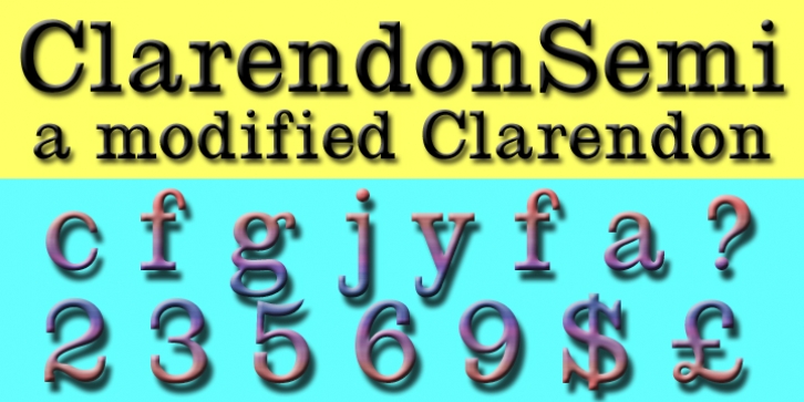 Clarendon Semi font preview