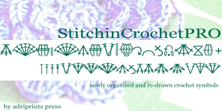 Stitchin Crochet Pro font preview