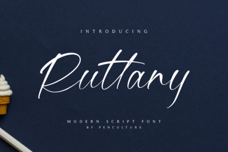 Ruttany font preview