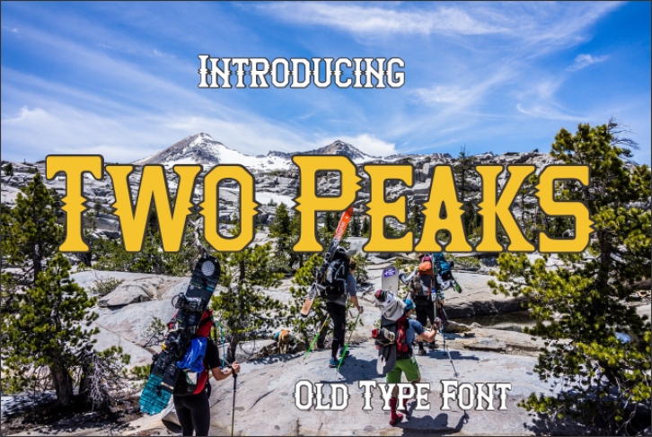 Two Peaks font preview