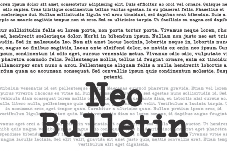 Neo Bulletin Family font preview