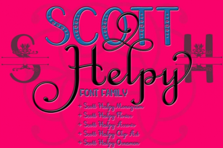 Scott Helpy Family font preview