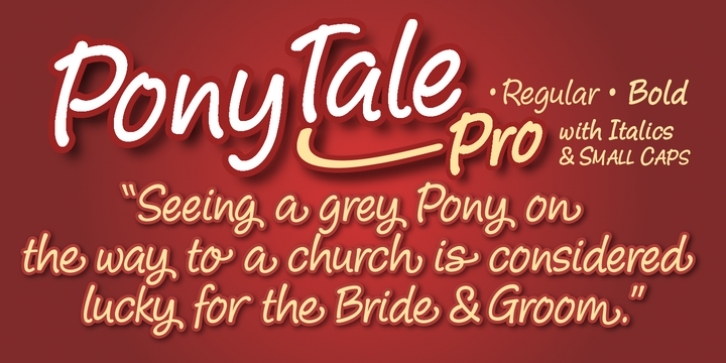 Pony Tale Pro font preview