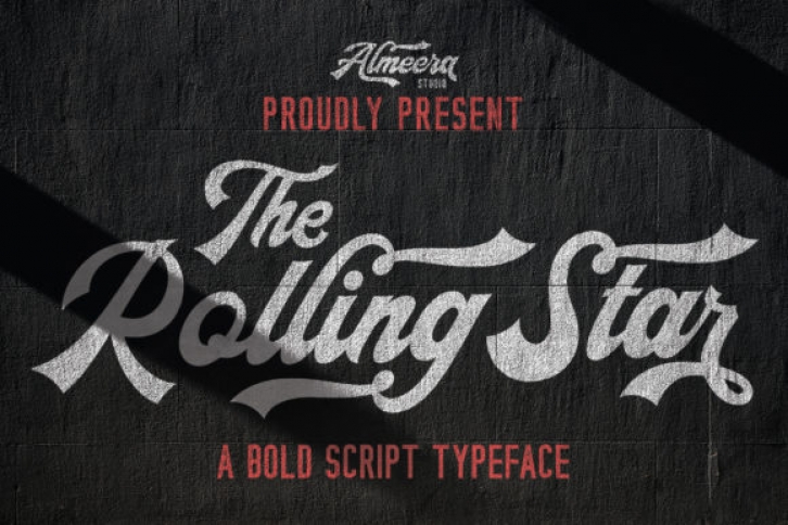 The Rollingstar font preview