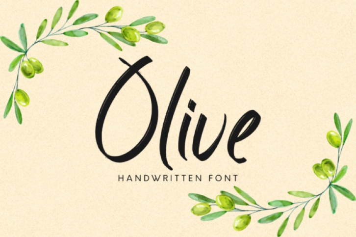Olive font preview