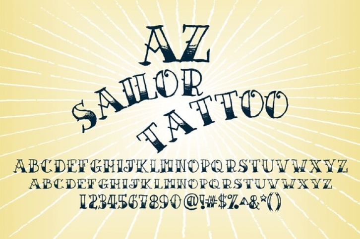 AZ Sailor Tattoo font preview
