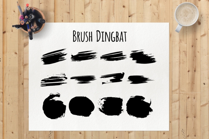 Brush Dingbat font preview