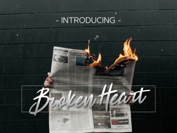 Broken Heart font preview