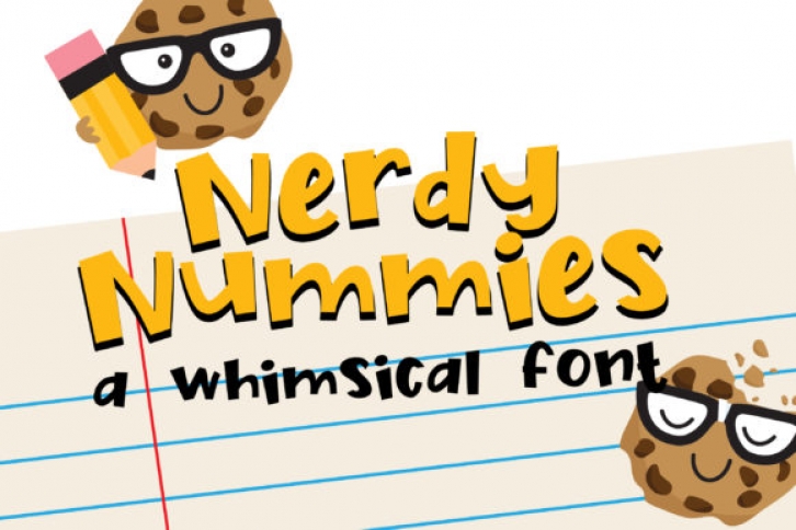 Nerdy Nummies font preview