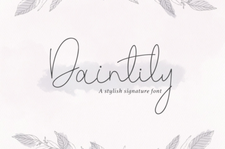 Daintily font preview
