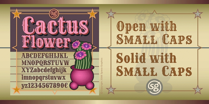 Cactus Flower SG font preview