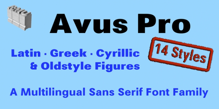 Avus Pro font preview