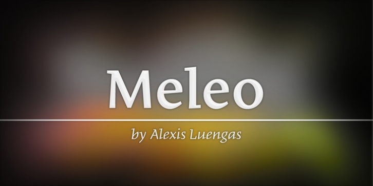 Meleo font preview