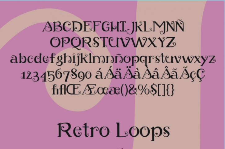 Retro Loops font preview