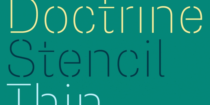 Doctrine Stencil font preview