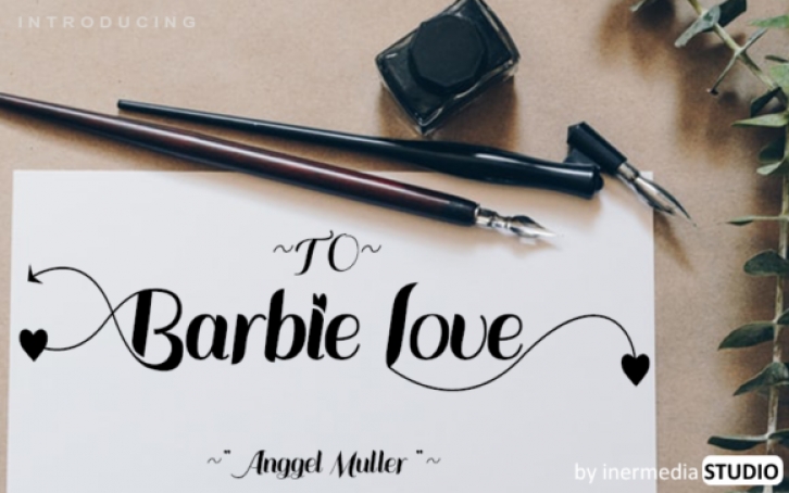 Barbie Love font preview