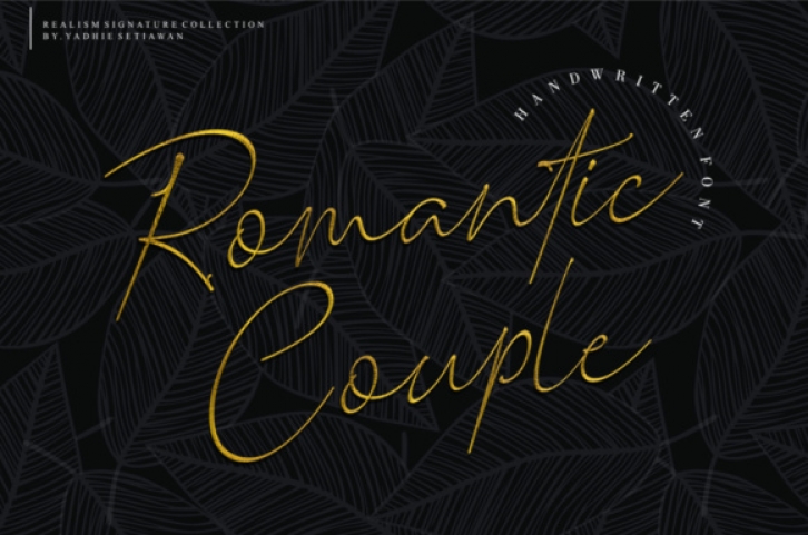 Romantic Couple font preview