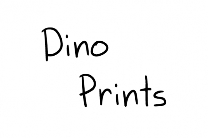 Dino Prints font preview