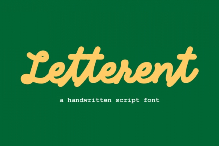 Letterent Script font preview