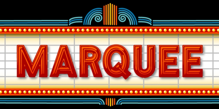 Marquee font preview