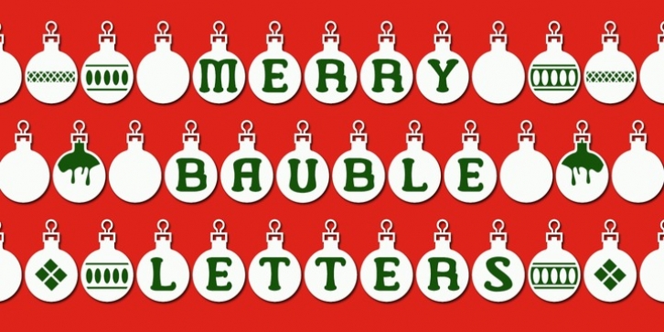 Merry Bauble Letters font preview