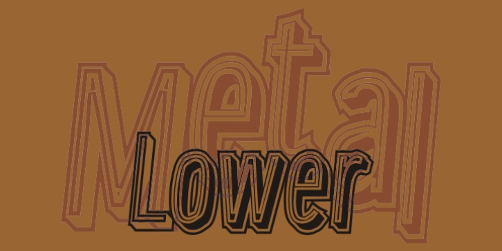 Lower Metal Shadow font preview