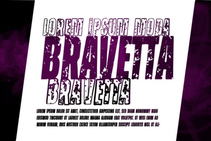Bravetta font preview