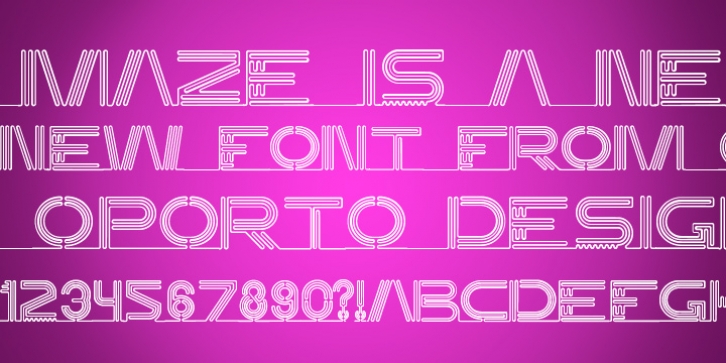 Maze font preview