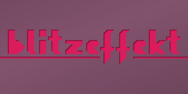 Blitzeffekt font preview