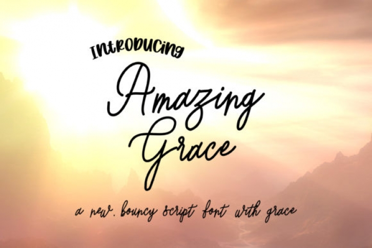 Amazing Grace font preview