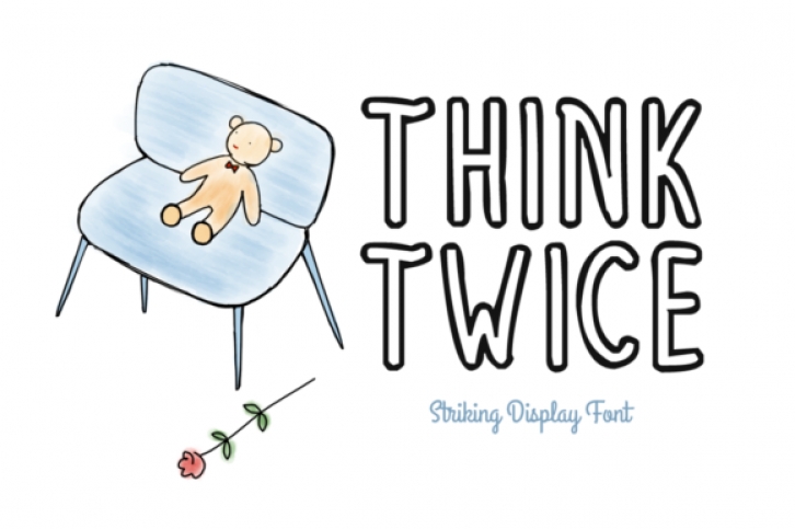 Think Twice font preview