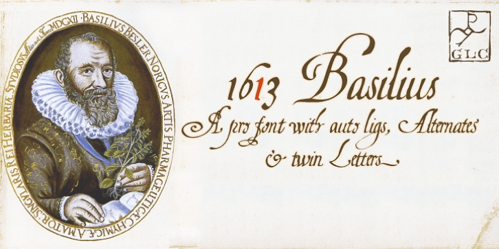 1613 Basilius font preview