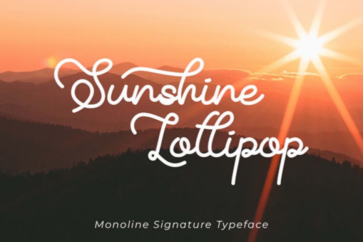 Sunshine Lollipop font preview