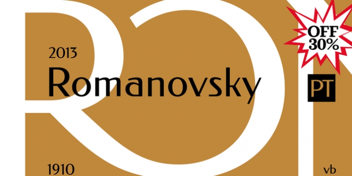 Romanovsky font preview