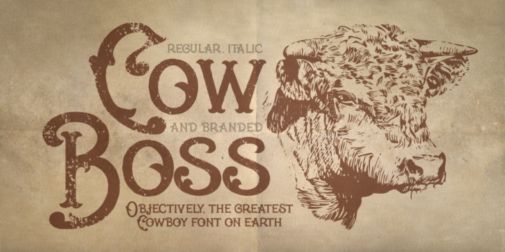 Cowboss font preview